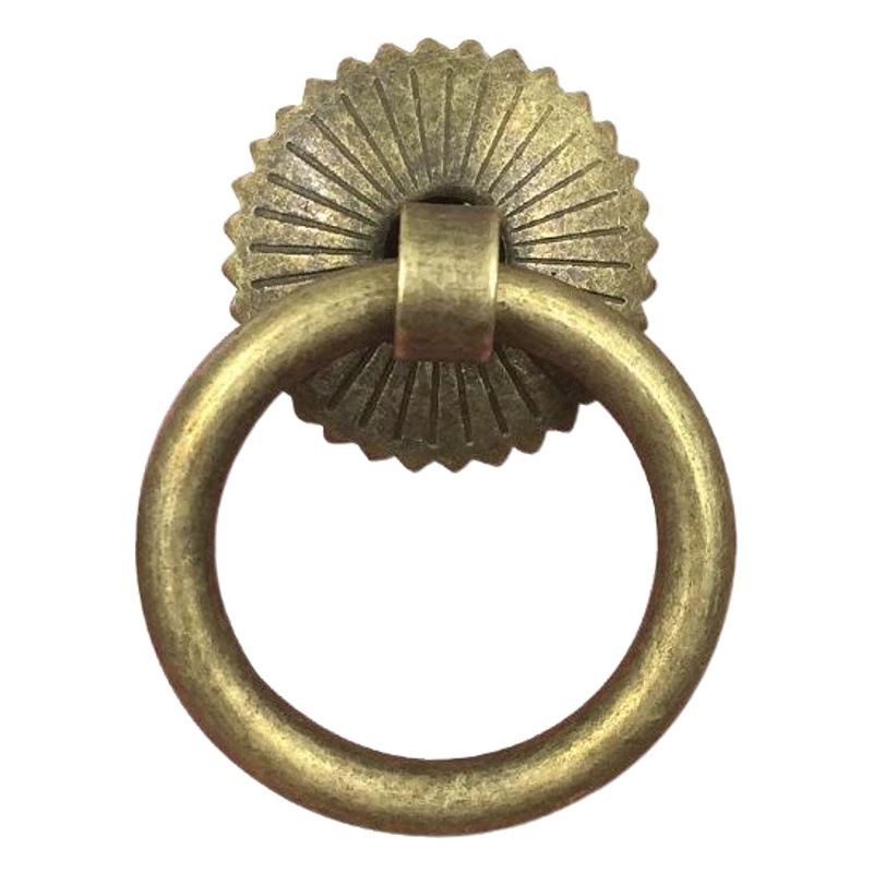 Ручка для шкафа в стиле традиционной китайской медицины 2025 года, железная, с одним отверстием, под старинную бронзу, круглая, в китайском стиле, ретро-фурнитура