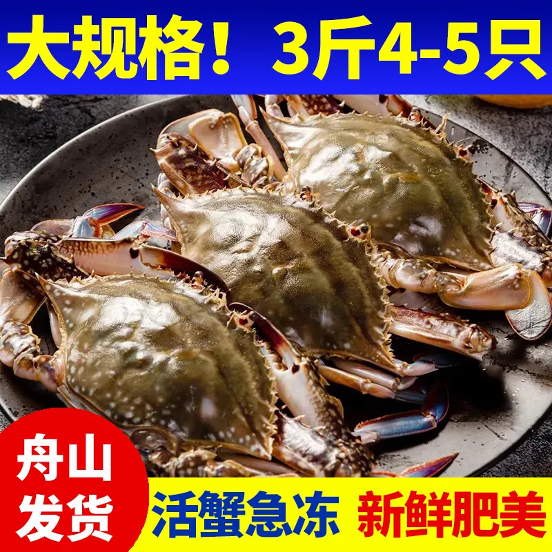 【超6千回头客】【好品质】舟山野生梭子蟹鲜活新鲜冷冻超大海螃