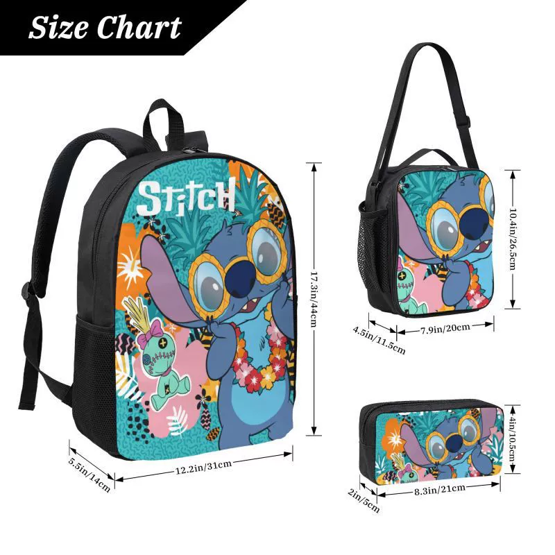 (Cross-border trading), sony, cartoon backpack, set, 3 piece set