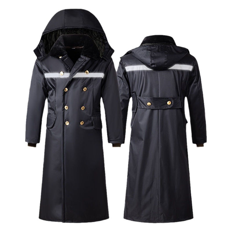 Abrigo de algodón verde del ejército de invierno para hombres y mujeres engrosado forrado de vellón sobre la rodilla Protección Laboral chaqueta acolchada de algodón seguridad almacenamiento en frío ropa a prueba de frío chaqueta acolchada de algodón del Noreste