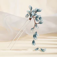 Ханьфу шпилька для волос, цветочный металлический китайский палочка для волос с кисточками, ретро декоративный аксессуар