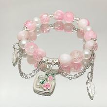 小仙女花朵羽毛手链高级感超仙甜美少女时尚串珠手串送闺蜜礼物