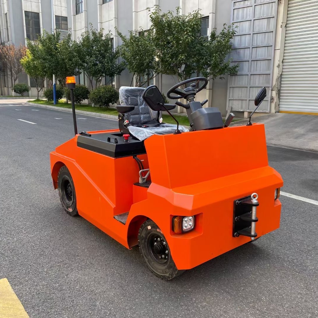 电动牵引车头2吨-30吨港口码头牵引车头货物周转搬运车同轨迹挂车