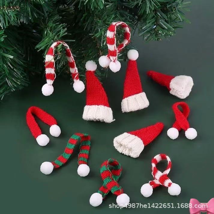クロスボーダークリスマスクリエイティブミニウール帽子毛玉手作り DIY ジュエリーアクセサリーニット帽子卸売|undefined