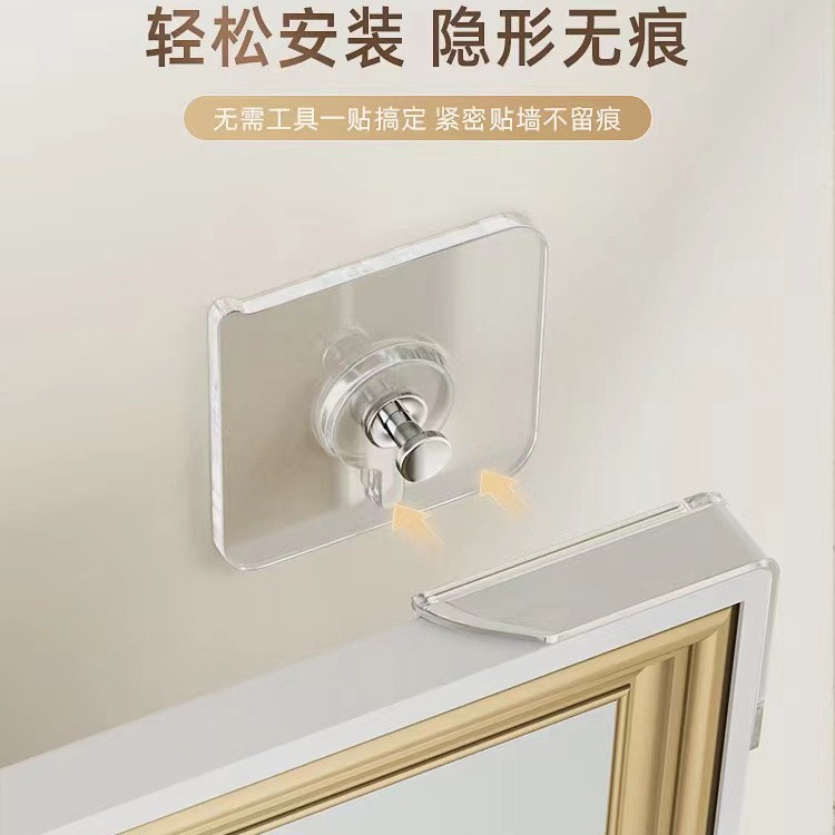 Gancho adhesivo fuerte para colgar en la pared rodamiento de pared transparente gancho sin costuras Gancho de pared sin punzonado gancho de pasta