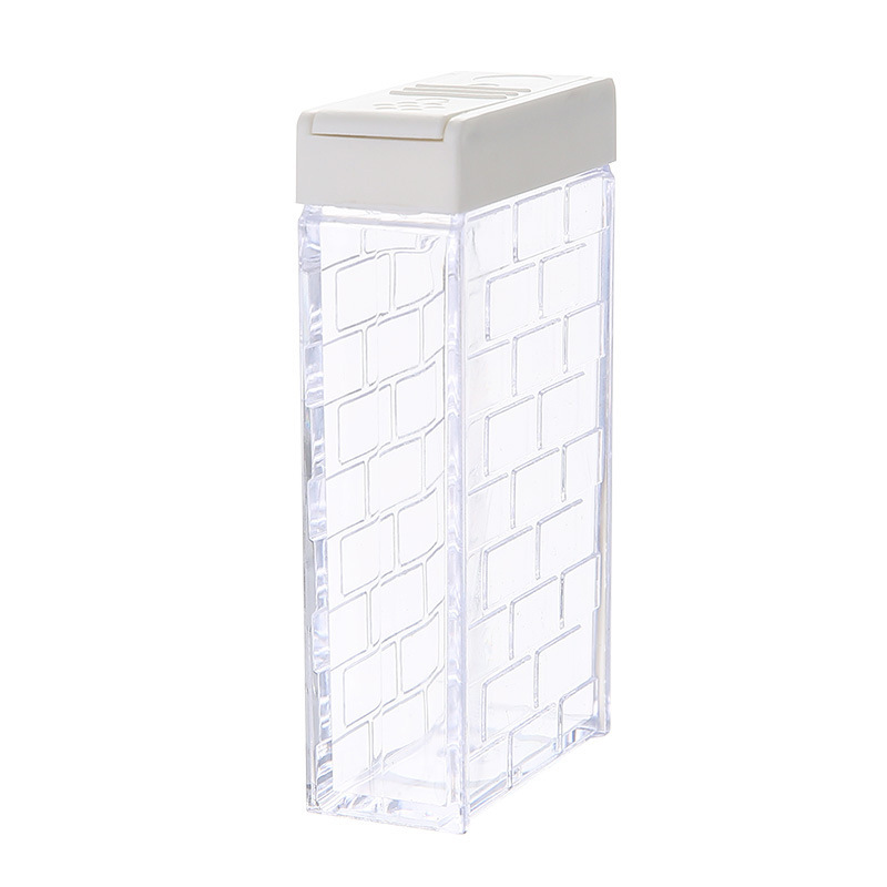 Caja de condimento de tapa abierta de dos vías transparente creativa 6 piezas de almacenamiento multiusos jarra de almacenamiento suministros de cocina jarra de sal condimento jarra sellada
