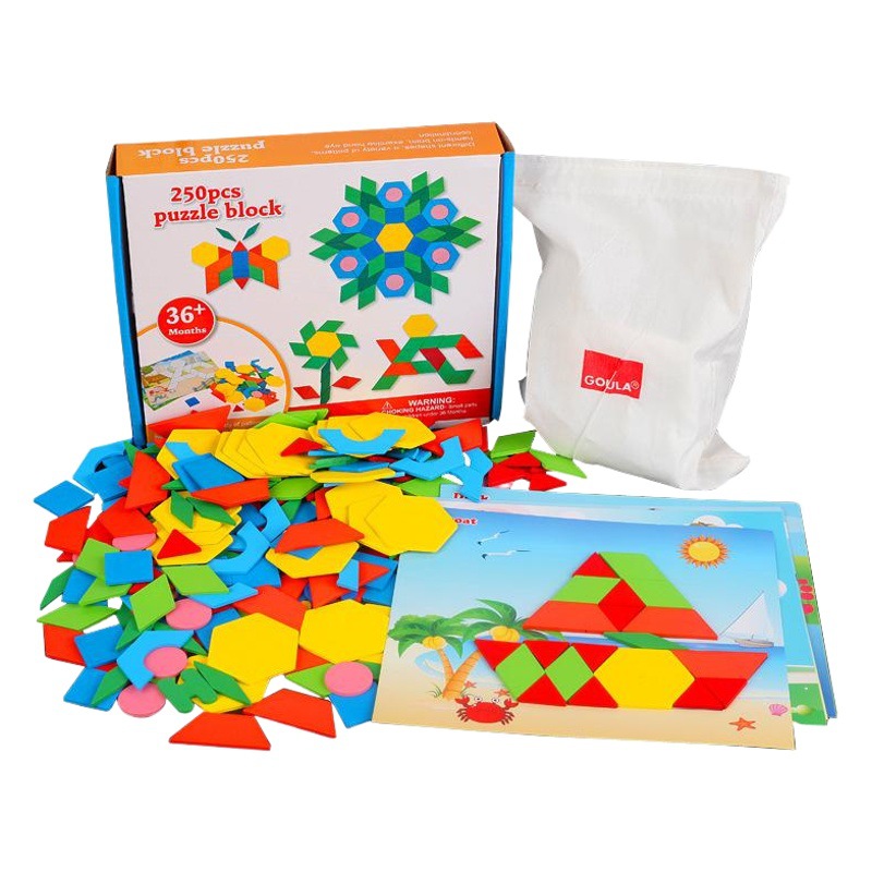 250 piezas rompecabezas Domino de madera educación de la primera infancia rompecabezas creativo tablero de rompecabezas año de edad forma color cognición