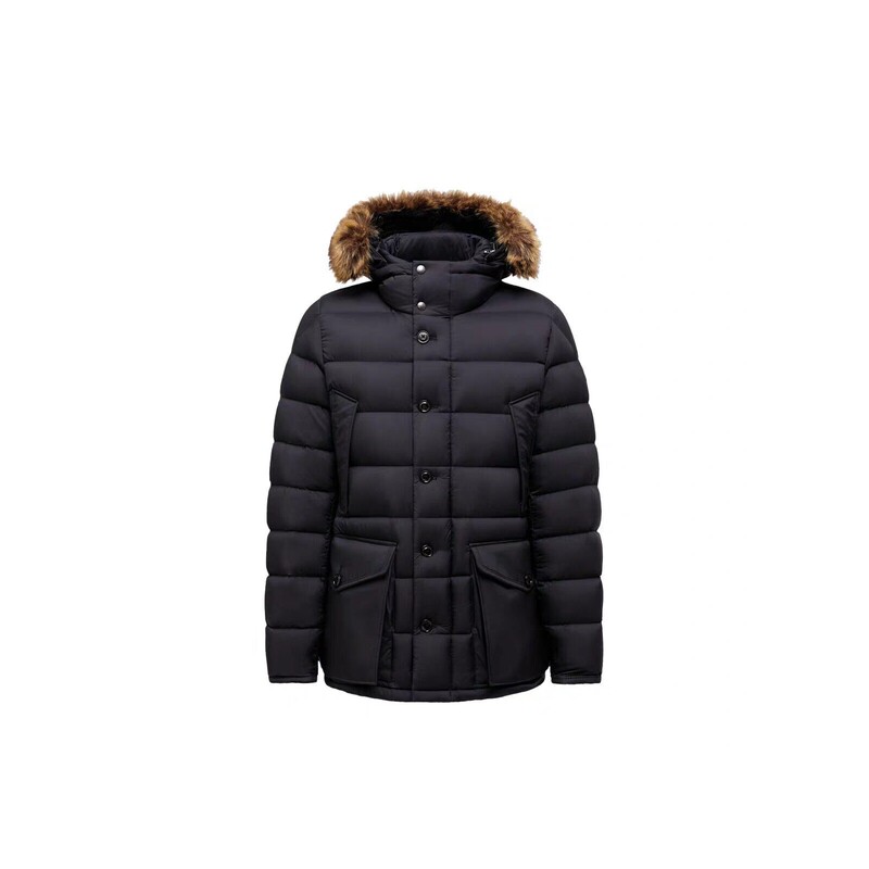 Men's hooded down jacket, thickened and warm, made of white duck down, black short-length puffer jacket for winter, complete with all tags Men's hooded down jacket, thickened and warm, made of white duck down, black short-length puffer jacket for winter, complete with all tags