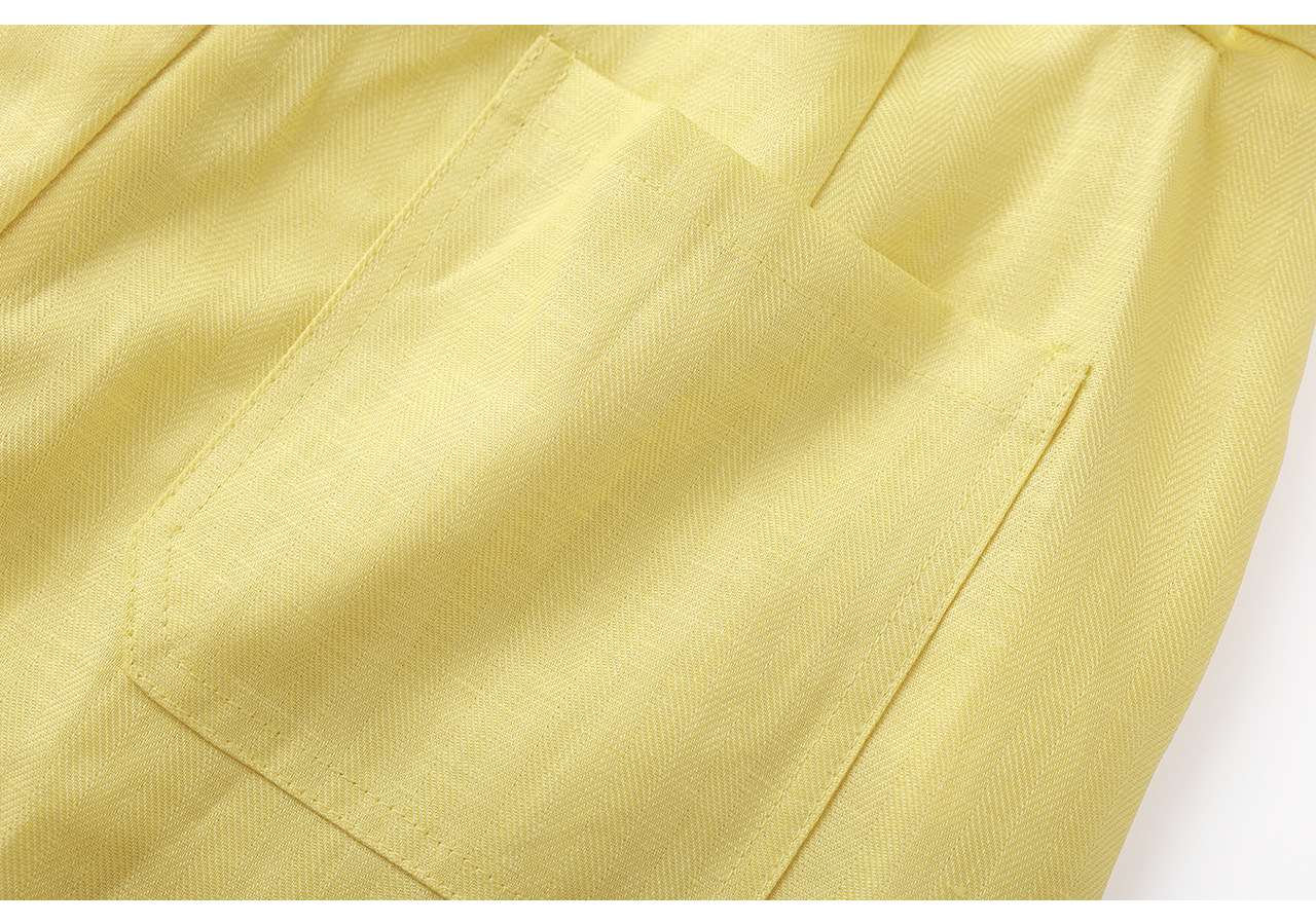 Quần culottes nữ ống rộng dáng dài 9 phần, chất liệu sợi gai dầu mỏng nhẹ mùa hè — màu xanh navy chi tiết 33