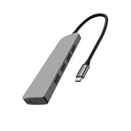 USB3.1Type-C 转化器TYPE -C TO PD(充电)+USB3.0*4口 扩展坞