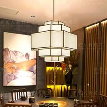 新中式餐厅包厢复古禅意中国风宋代美学仿古灯笼餐饮酒店布艺吊灯