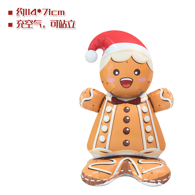 Ventana de Navidad accesorios de decoración de juguete globo 4D de pie de Navidad Viejo hombre Reno árbol de Navidad Super gran globo