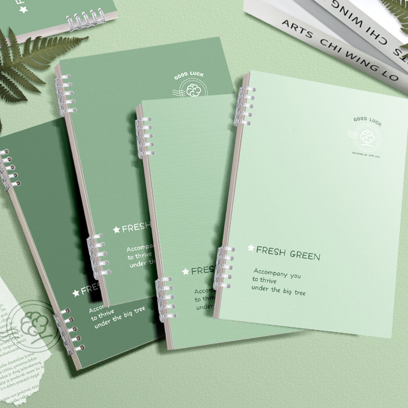 Fuente fábrica núcleo de hojas sueltas verde simple B5 papel de hojas sueltas grueso núcleo de reemplazo A5 línea horizontal núcleo interior azul simple escuela secundaria