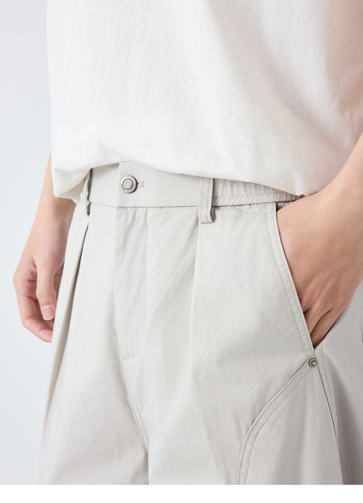 Quần dài nam phong cách Mỹ ống rộng cotton mềm mại — đen chi tiết 21