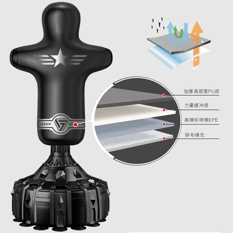 Paquete de ventilación humanoide de Aibeijian personalizado Sanda vaso boxeo bolsa de arena bolsa de ventilación vertical dispositivo de ejercicio