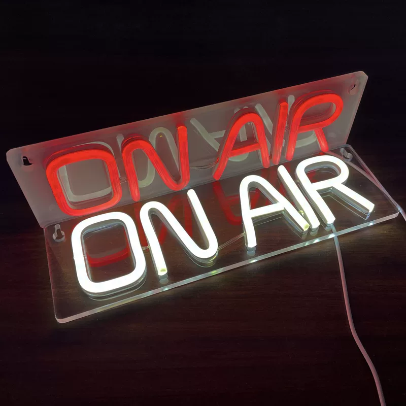 Новые неоновые огни маленький размер ON AIR красные и белые двухцветные огни внутреннее неоновое освещение интерьерное