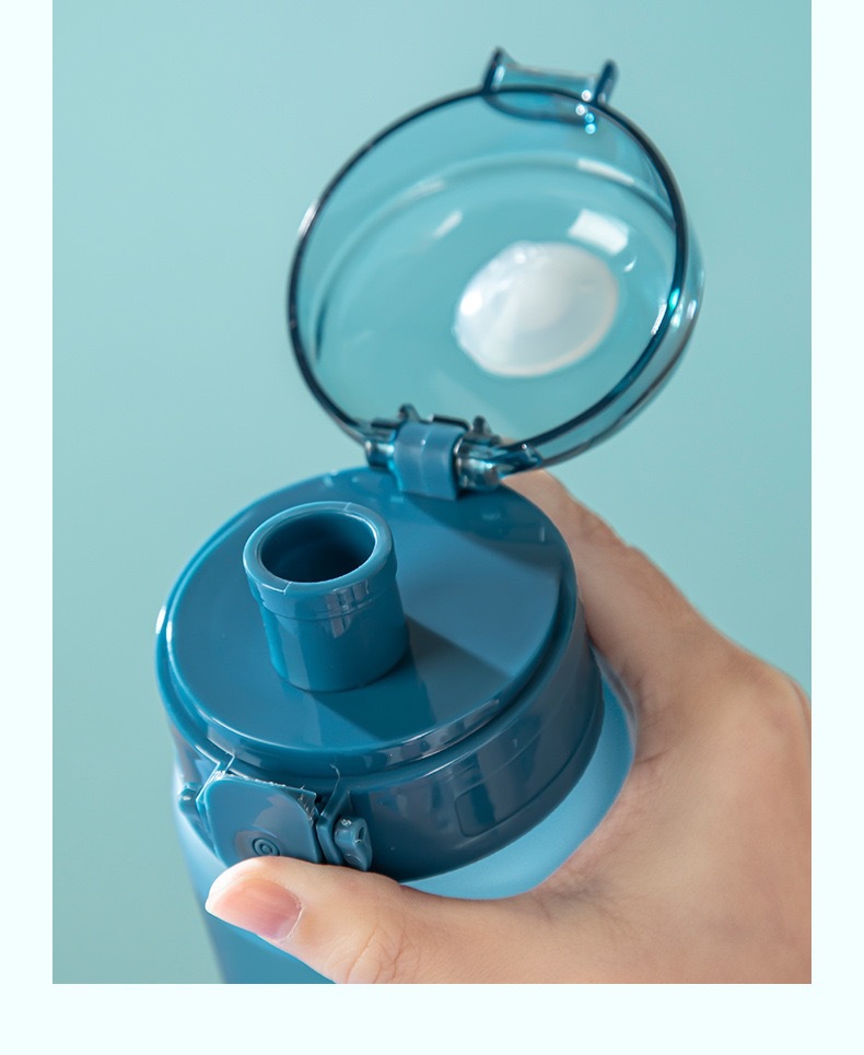 Cross-border frosted sports water bottle high-end large capacity portable student outdoor cup water bottle