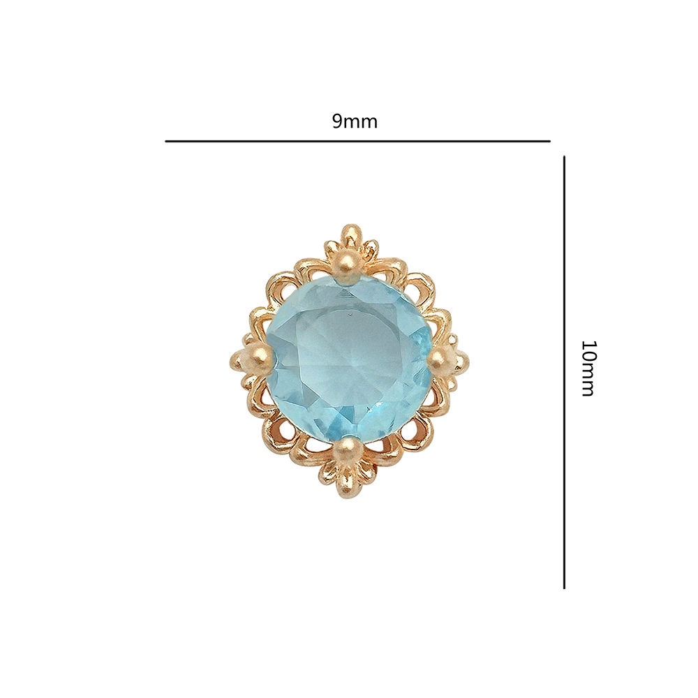 Retro ronda circonio uñas joyería uñas diamante joyería DIY uñas pegatina circón único retro circón fábrica lote