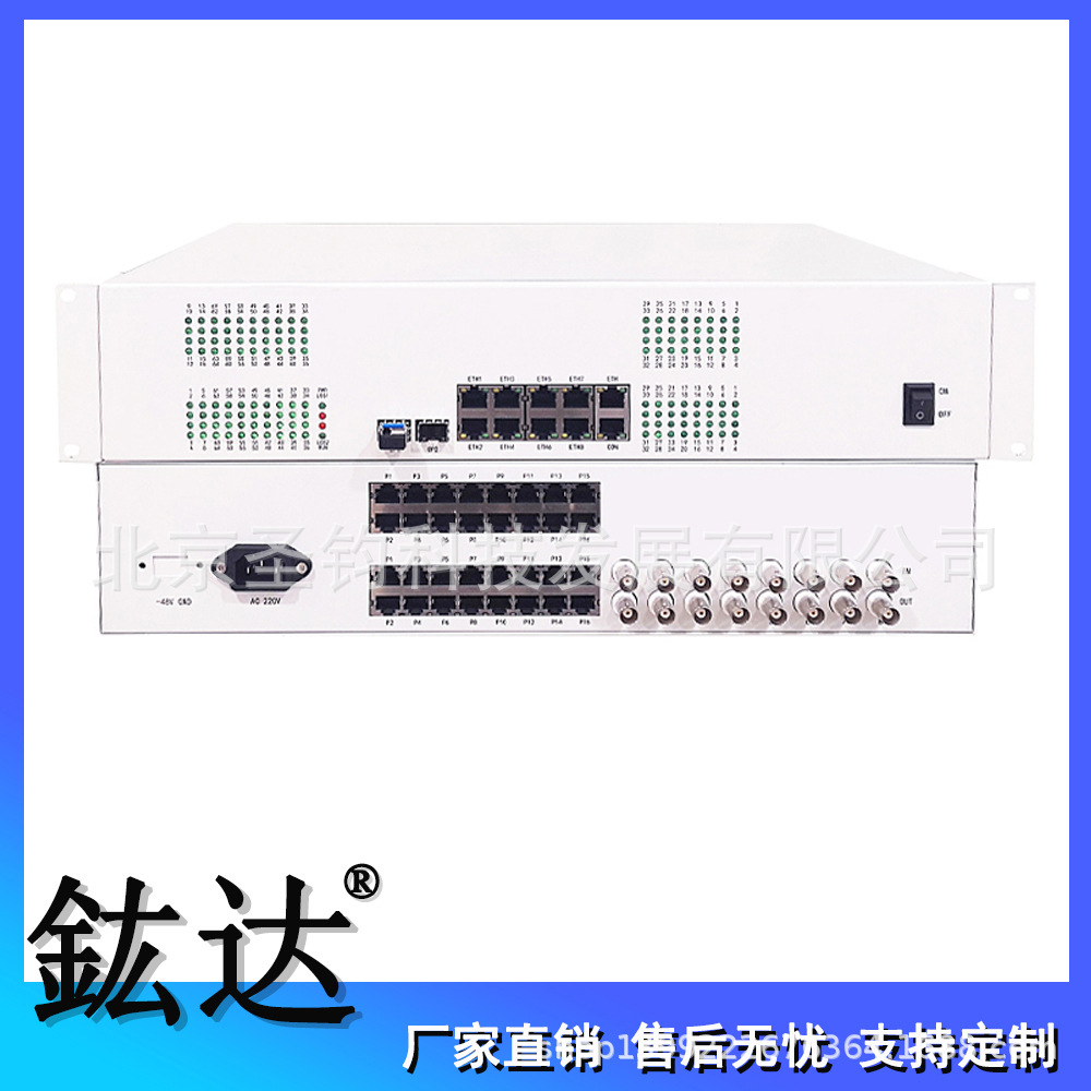 双光口8路E1+128路电话+8路物理隔离百兆网络综合多业务接入设备