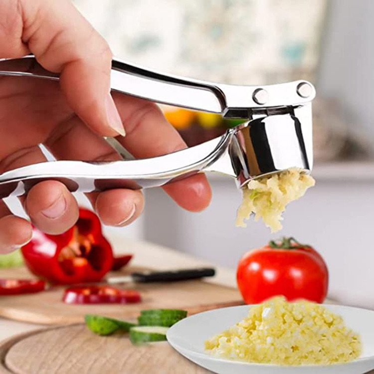 Wholesale extra large garlic press garlic press garlic clip multi-functional zinc alloy stainless steel manual pull garlic press