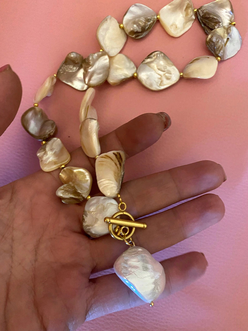 Beach Simple Style Geometric 304 Stainless Steel Freshwater Pearl Shell Natural Inlaid Shell Women's display picture 20