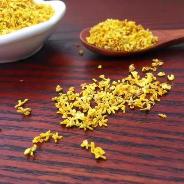 Dried Osmanthus Flower Powder Gui Hua Fen Ultra Fine Ground Herbal Powder 500g Bulk Pack in use