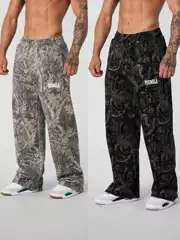 Cross-border New YOUNGLA Pants Straight Casual Trendy Brand Fitness Pants Men's Camouflage Breathable Sports Pants for Men