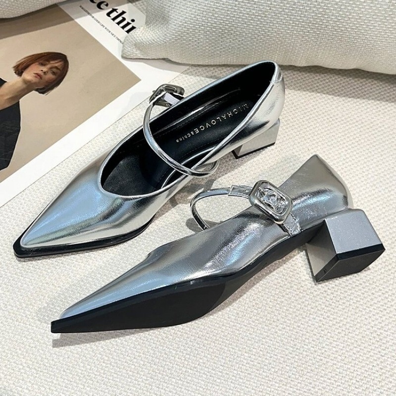 Spring and Summer New Trendy Luxury-Style Rhinestone Versatile Fashion High-Heeled Closed-Toe Sandals