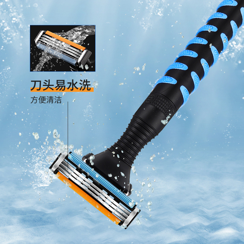 吉列威鋒3手動剃鬚刀強化 男士3層吉利手動刮鬍刀片1刀架1刀頭