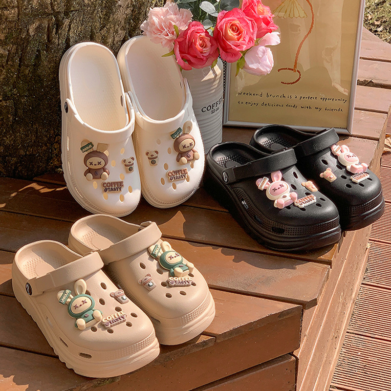 Baotou Cave Shoes Women's Summer 2025 New Style Breathable Thick Sole Feeling Women's Non-slip Nurse Pregnant Women's Sandals