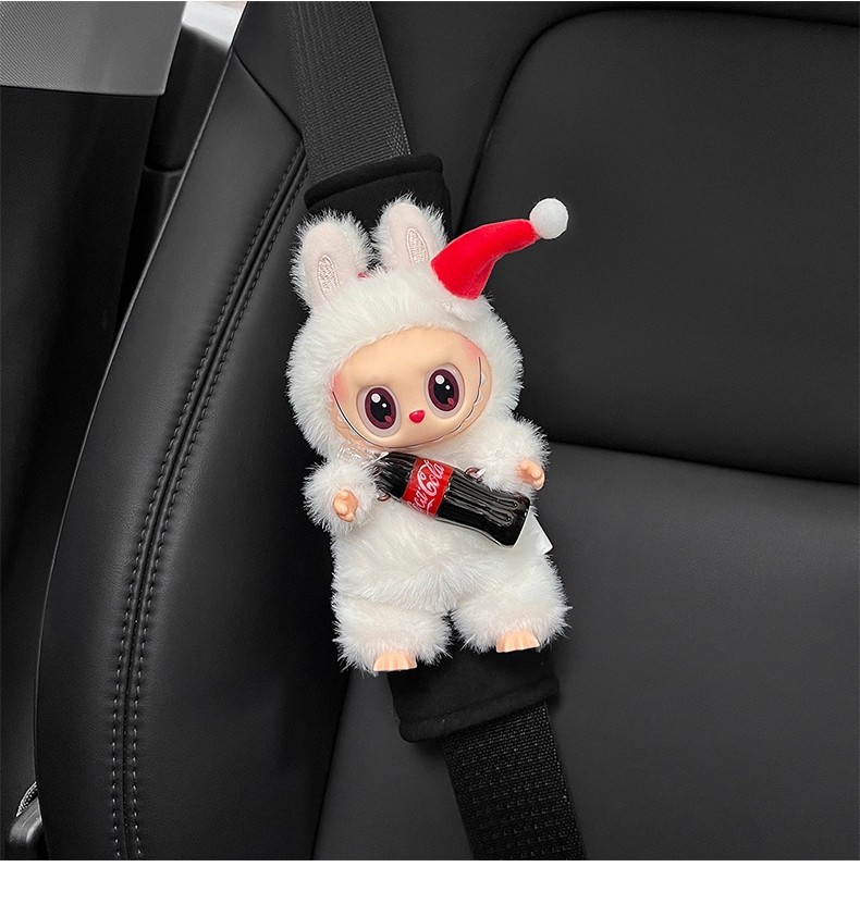 A Pair of Car Seat Belt Shoulder Protectors, Protective Covers for Couples, Creative, Cute and High-End Decorations