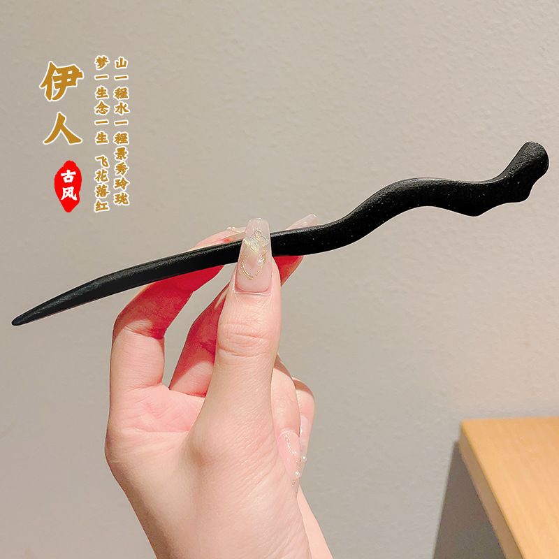 Pinzas de cabello de madera para mujeres nuevos pinzas de estilo chino de alto nivel diarios vestido de caballo de viaje antiguo sándalo bandeja de cabello pinzas de cabello tocado