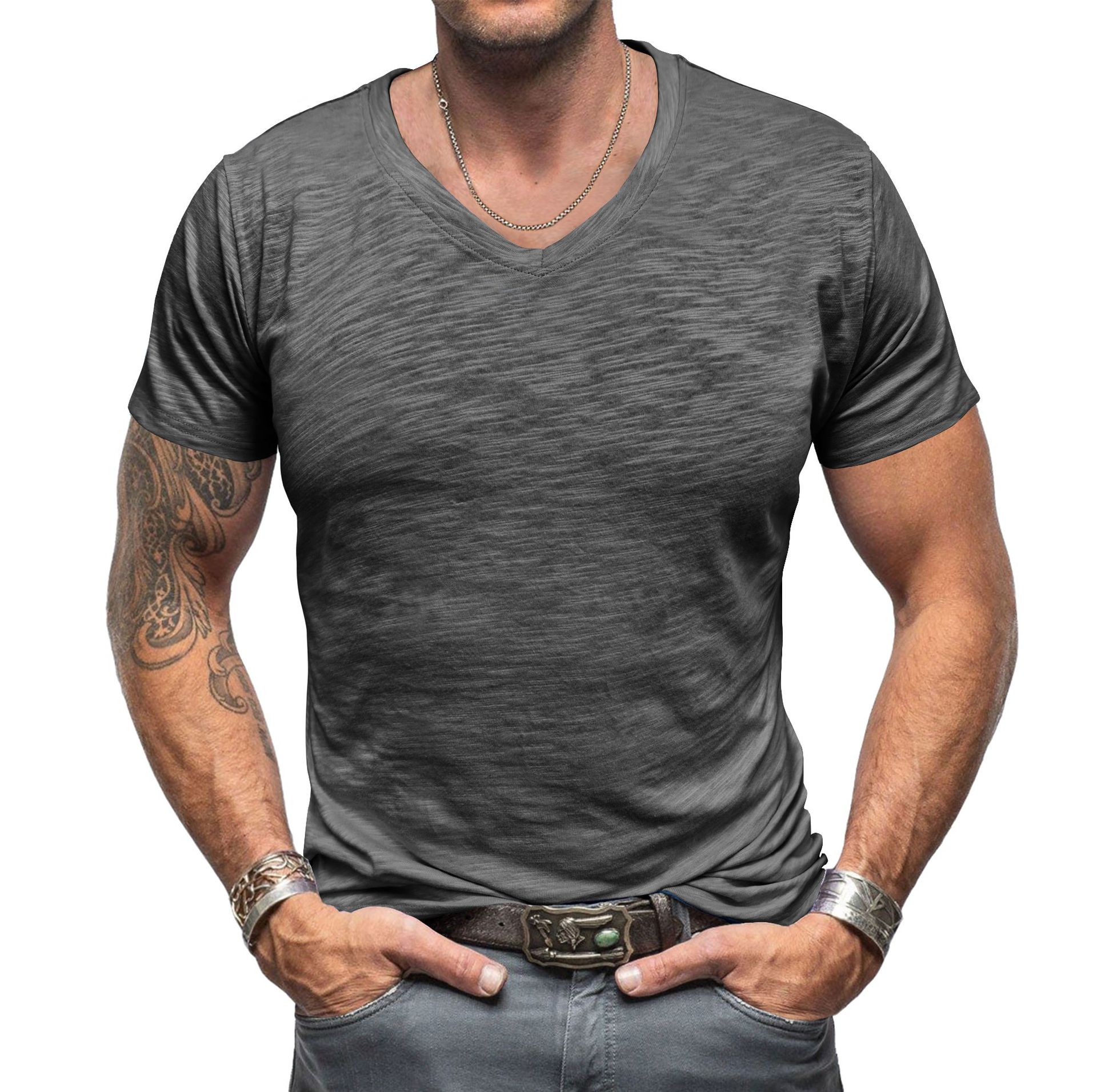 Amazon Cross-Border New Men's Short-Sleeved Summer Round Neck T-Shirt European and American Men's Bamboo Cotton Bottoming Shirt Top