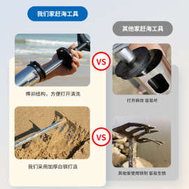 不锈钢抽虾器赶海海肠抽皮皮虾抽虾筒蛏子泸沽虾沙滩工具