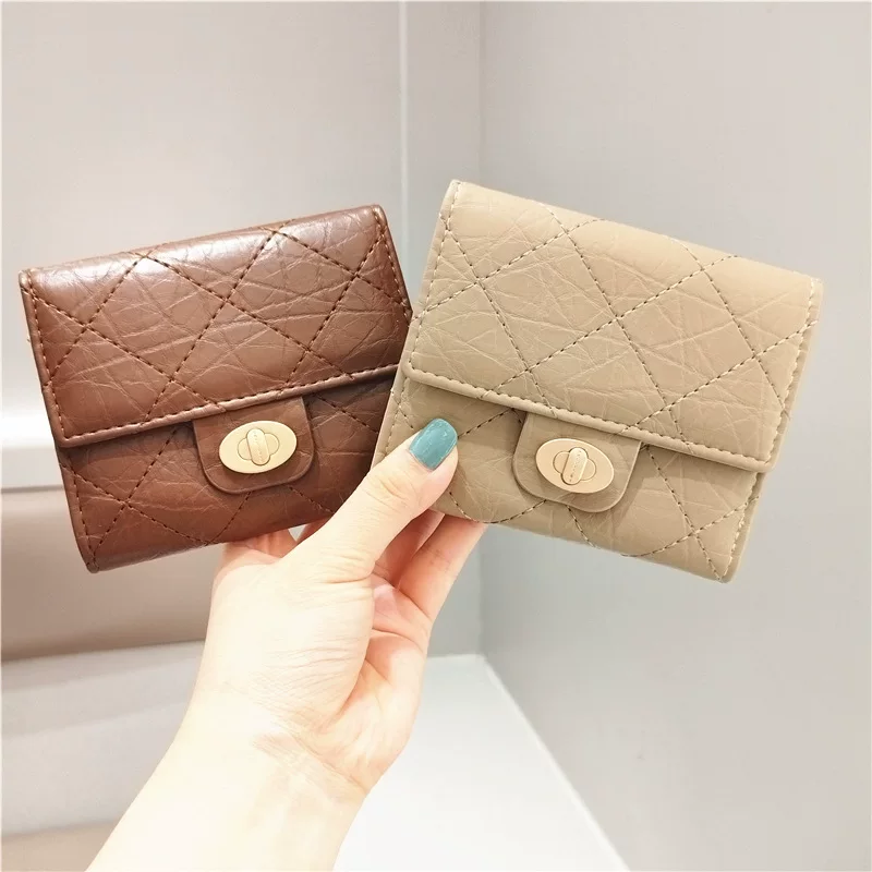 Короткий маленький кошелек, корейский стиль, стиль Chanel