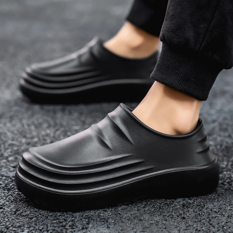 Zapatos de chef zapatos de trabajo de trabajo a prueba de agua y aceite de plataforma de nuevo estilo para hombres y mujeres sandalias de Baotou transfronterizas para parejas