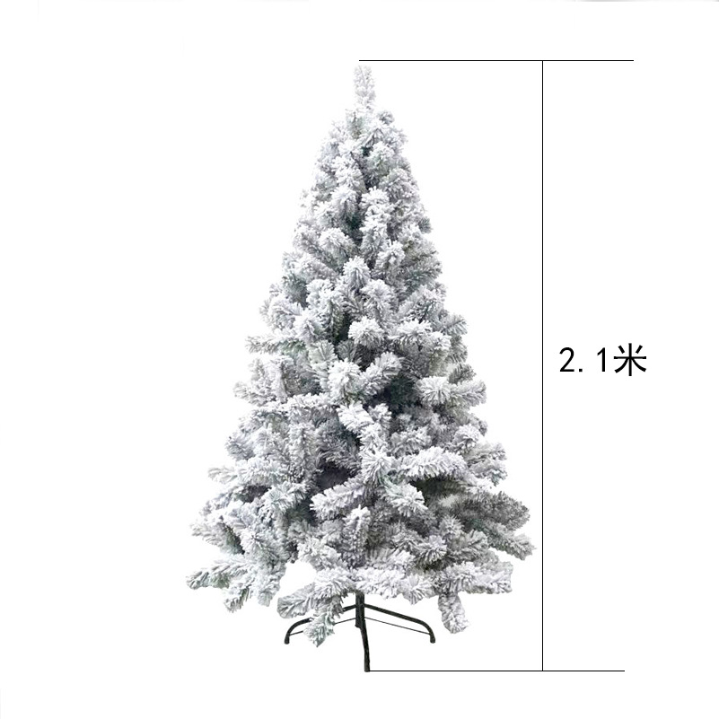 Nuevos adornos navideños transfronterizos, árbol de Navidad artificial plegable en forma de lápiz, flocado, de PVC encriptado, para hotel, de pie, de fábrica.