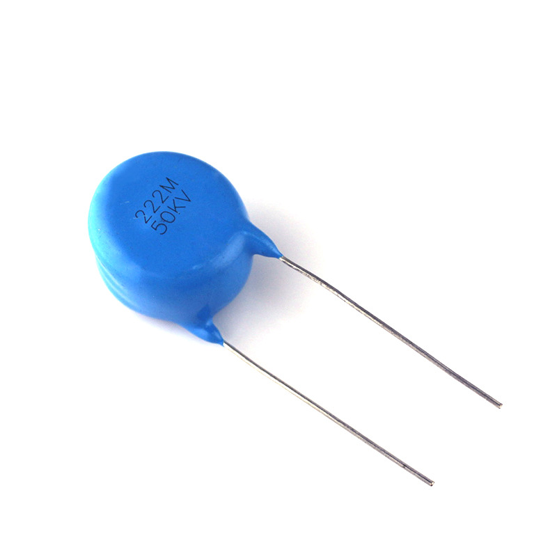 超高壓瓷片電容50KV222M 大片徑27.2mm P20mm 2200PF 222M/50KV