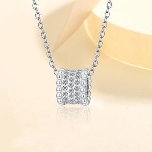 S925 Sterling Silver Niche Design Internet Celebrant Pendant Neck Chain Small Man Waist Moissanite Necklace Fashion Micro Diamond Clavicle Chain