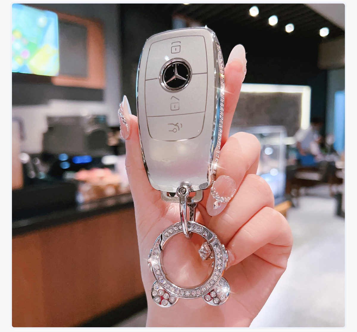 Mercedes-Benz C260L Key Cover C200L Car C-Class Glc260/300L High-End S-Class E260 Shell Gle350 Buckle