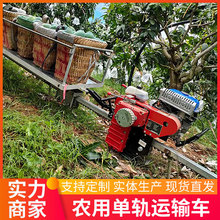 山地果园轨道搬运车爬坡载货物自走小火车小型电动农用单轨运输车