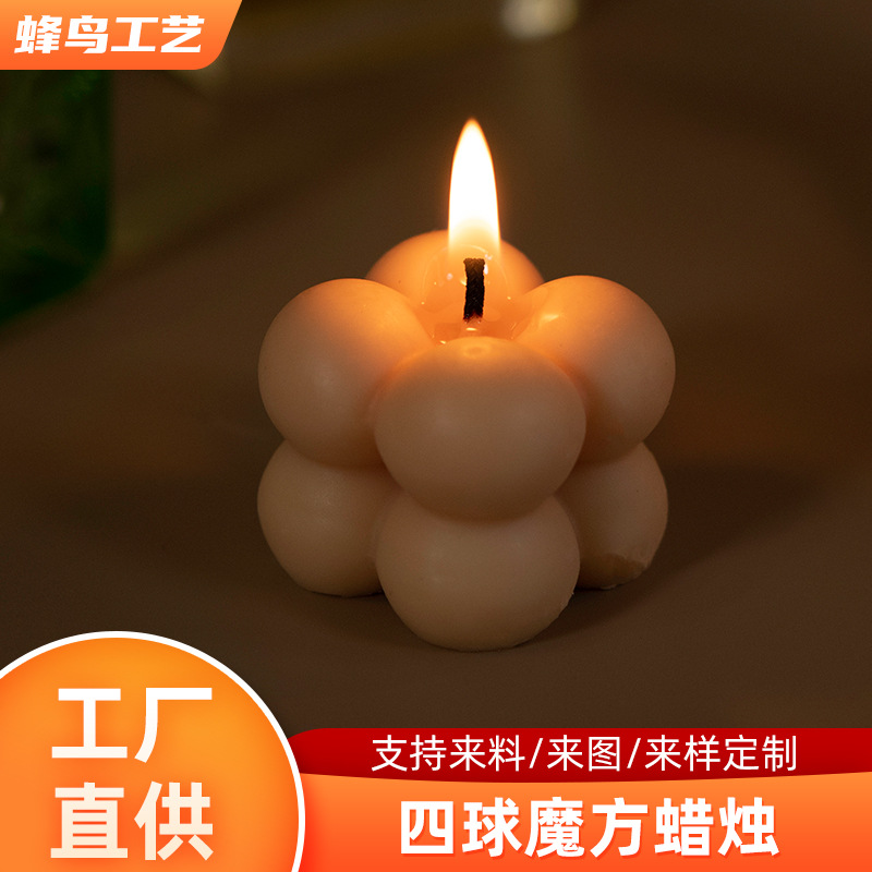 Pequeño Cubo de aromaterapia vela creativa pequeño regalo hecho a mano decoración del hogar Accesorios de tiro pequeño cubo vela