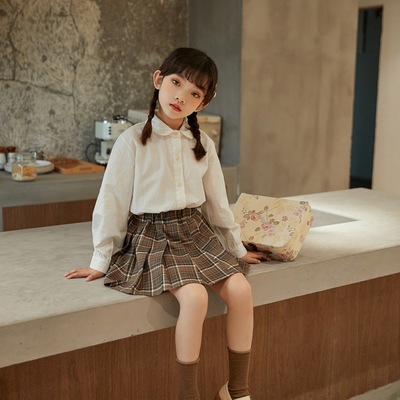 H2137 Brand children&#39;s clothing 2021 new pattern children jacket Children Long sleeve shirt fashion girl shirt