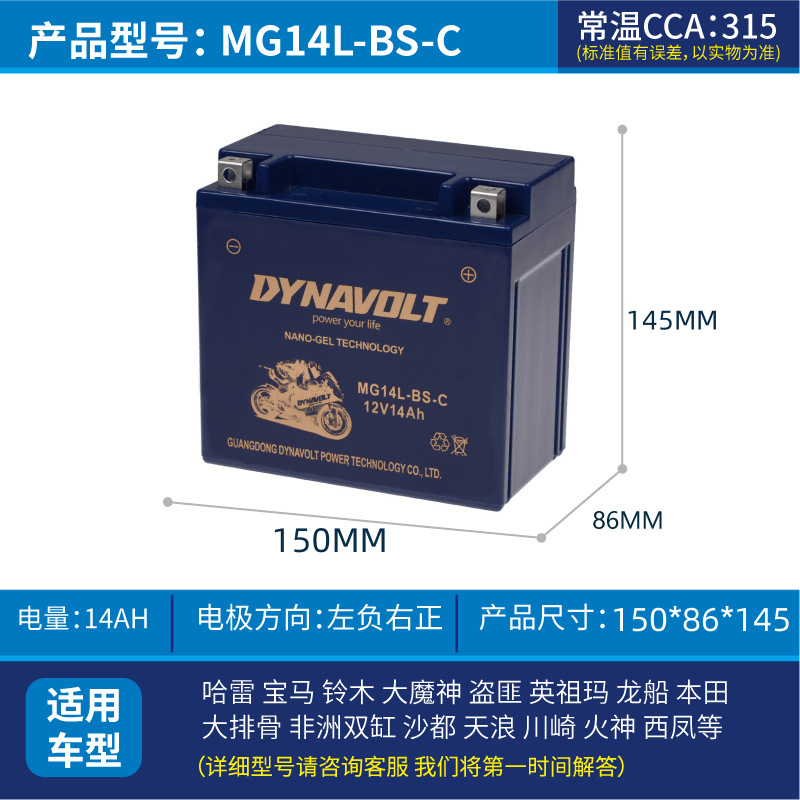 Batería de motocicleta de león para brisa de primavera Benelli Harley BMW 125 pedal hawk Kawasaki 12V batería