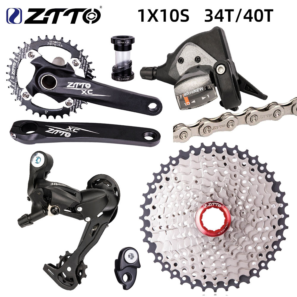 Bandeja de dientes hueca de una sola pieza (34T)_ eje central _ volante de 40T (con gancho de cola de extensión) _ cadena _ marcación de dedo _ marcación trasera