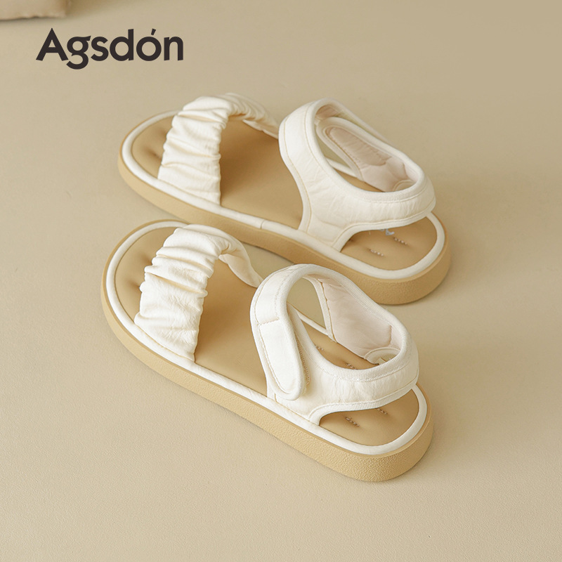 Augustion sandalias planas para mujer, verano de 2025, nuevo estilo, hermoso con falda, sandalias y zapatillas de maternidad de plataforma gruesa