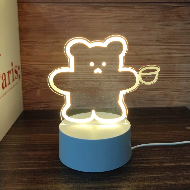 Creative three dimensional night light for bedroom, LED lantern for bed, energy-saving lamp, wholesale, 3D, eyes protection