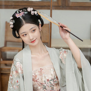 Retro hanfu headdress flower hairpin antique feeling super fairy hair everyday edge clip with not female