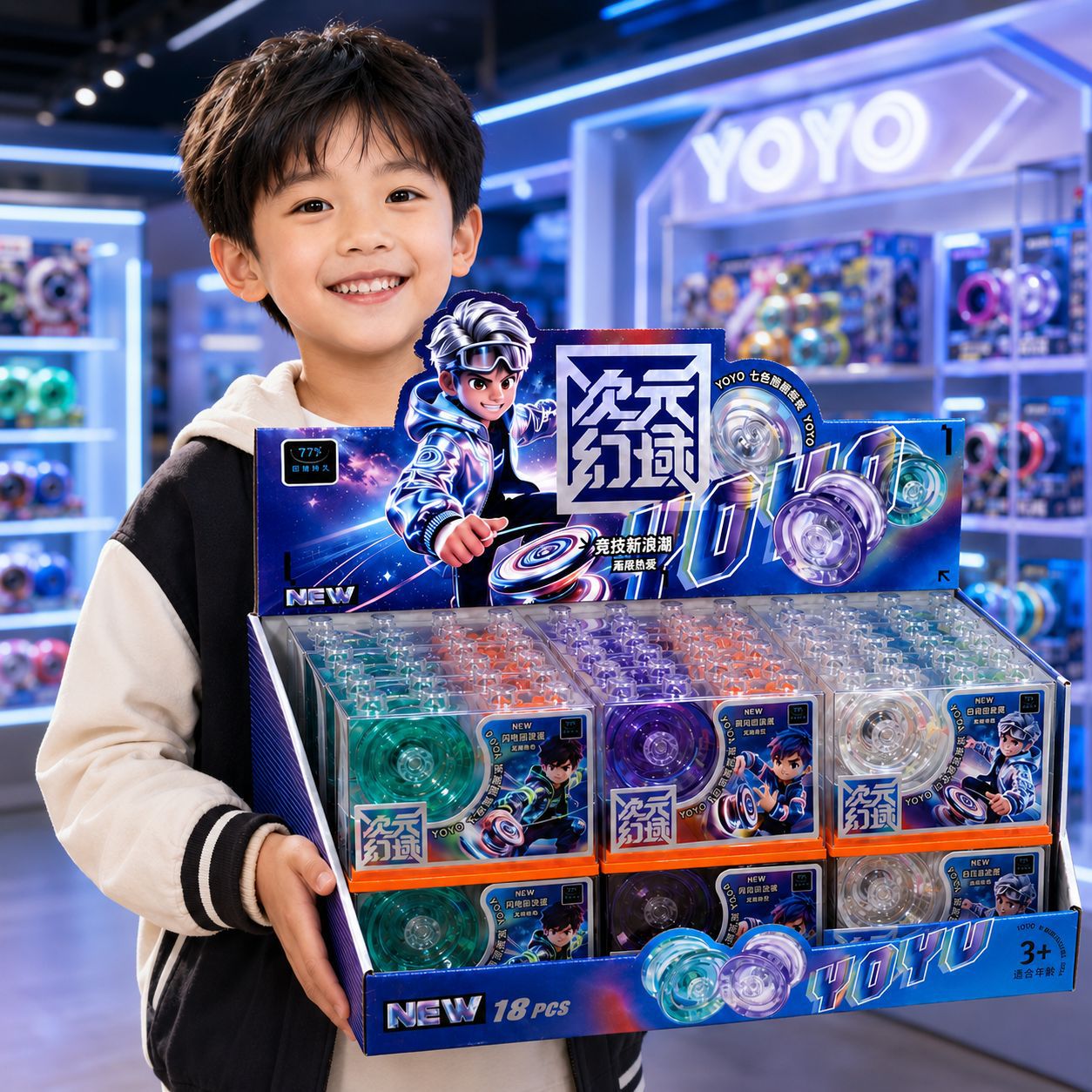 Children's Colorful Transparent Yo-Yo, Fantasy Realm, Boys' Fancy Competition Yo-Yo, Kindergarten Gift, Small Toy
