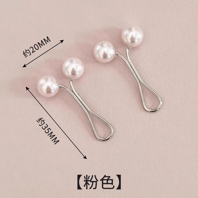 Camiseta corta camiseta anti-caída clip de metal fijo perilla de la camisa demasiado larga ajuste corto botón fijo cintura